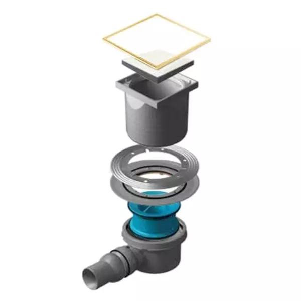 

Трап для душа «Pestan» Confluo Standard 1 13000156 боковой выпуск White Glass/Gold