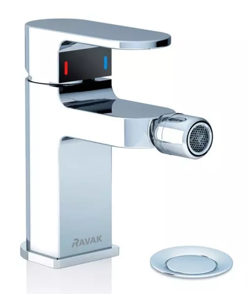 

Смеситель для биде «Ravak» Chrome CR 055.00 с донным клапаном хром