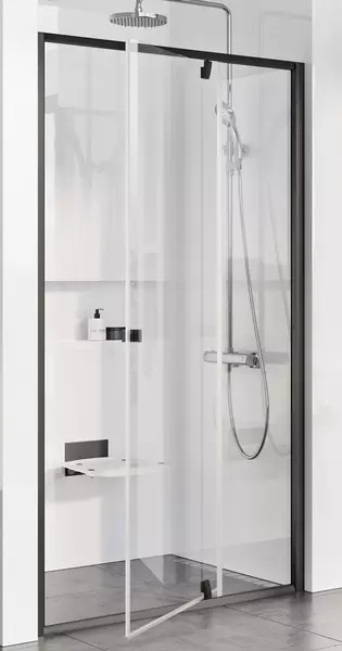 

Душевая дверь «Ravak» Pivot PDOP2 100/190 Transparent/чёрная универсальная