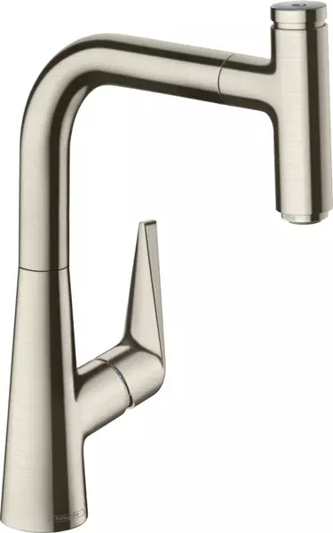 

Смеситель для кухонной мойки «Hansgrohe» Talis Select M51 73852800 с выдвижным изливом сталь