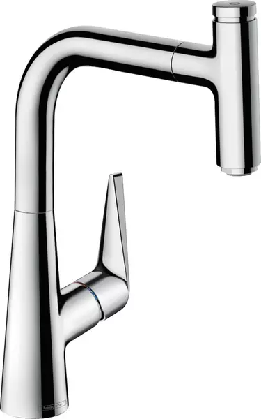 

Смеситель для кухонной мойки «Hansgrohe» Talis Select M51 73852000 с выдвижным изливом хром