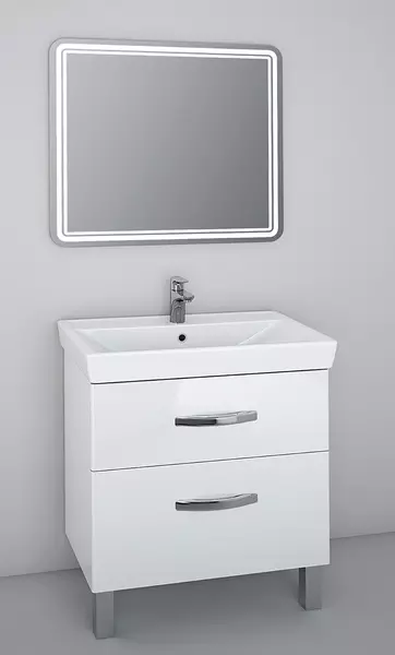 Мебель для ванной «Spectrum» Толедо 80 с ящиками белая - фото 1