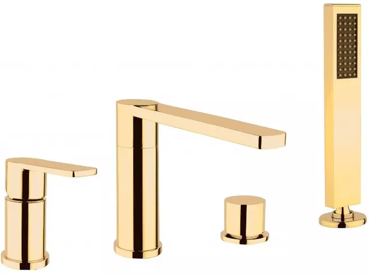 

Смеситель на борт ванны «Cezares» GLAM-BVDM4-OI oro inglese