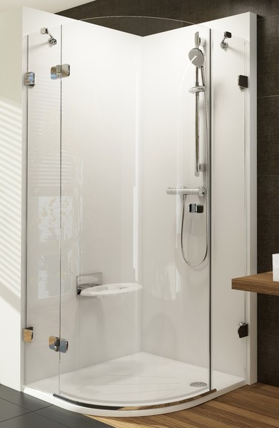 Душевой угол-ограждение Ravak Brilliant BSKK3 100100 четверть круга Transparentхром левый без поддона 139910₽