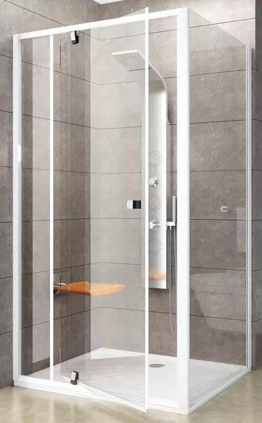 

Душевой угол-ограждение «Ravak» Pivot PDOP2 100/100 квадратный Transparent/белый универсальный