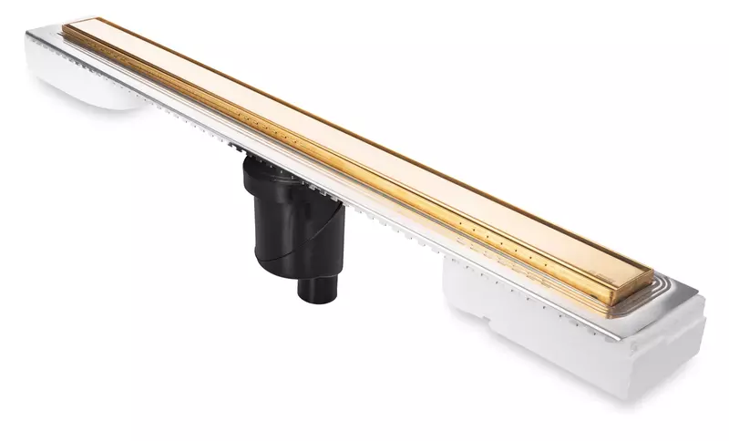 

Душевой лоток «Berges Wasserhaus» B1 Keramik 900 вертикальный выпуск золото/под плитку