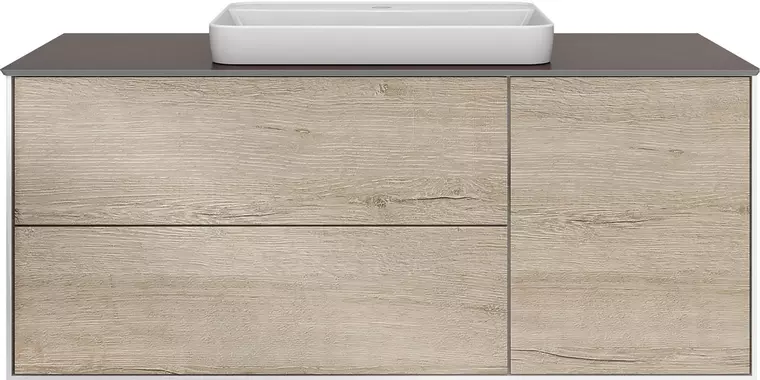 

Тумба под раковину «Kerama Marazzi» Plaza Modern 120 с 3 ящиками подвесная дуб орегон