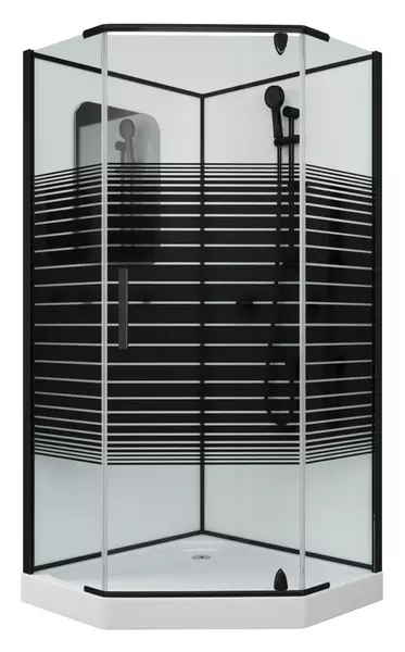 Душевая кабина Grossman GR271D 9090 низкий поддон прозрачная-рисунокбелая без крыши универсальная 67000₽