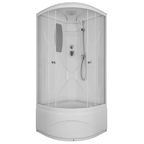 

Душевая кабина «Albert&Bayer» Avin 909045AC высокий поддон прозрачная/белая 90/90/218