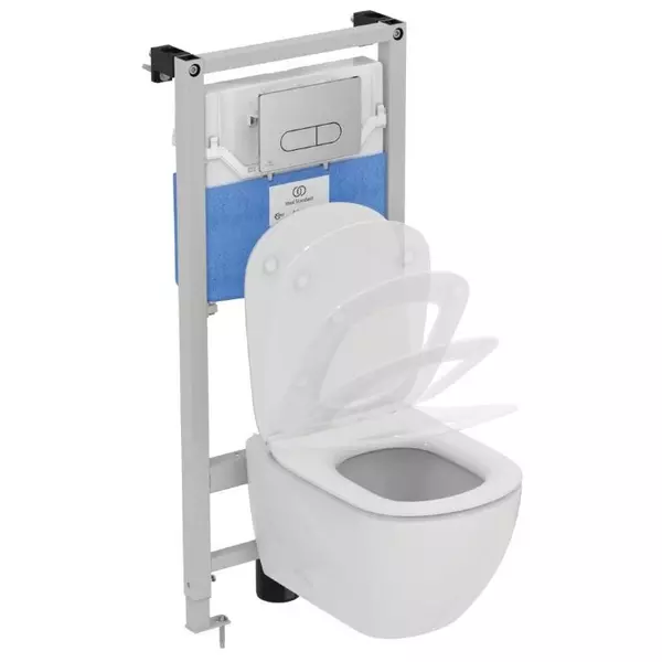 

Комплект инсталляция с унитазом, крышкой и кнопкой смыва «Ideal Standard» Prosys Frame Tesi R030501 белый