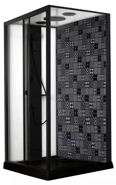 

Душевая кабина «Esbano» ESB-1180CKR 110/80 низкий поддон прозрачная/чёрная с рисунком универсальная