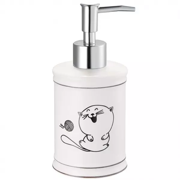 

Дозатор для мыла «Fora» Happy Cats FOR-HC021 на стол чёрно-белый