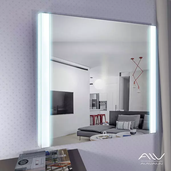 Зеркало «Alavann» Tess 80 с сенсорным выключателем с подсветкой, цвет без фурнитуры