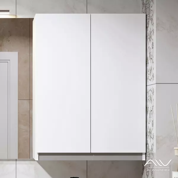 

Подвесной шкаф «Alavann» Soft Silver 60 подвесной белый/металлик