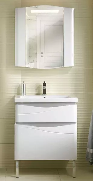 Мебель для ванной «Alavann» Silvia 70 белый/серебристый металлик
