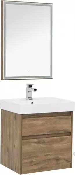 Мебель для ванной подвесная «Aquanet» Nova Lite 60 с 2 ящиками дуб рустикальный