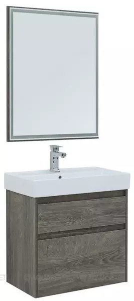 Мебель для ванной подвесная «Aquanet» Nova Lite 60 с 2 ящиками дуб рошелье