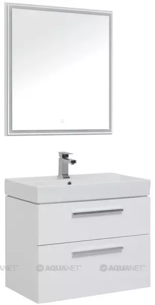 Мебель для ванной подвесная «Aquanet» Nova 60 белый глянец