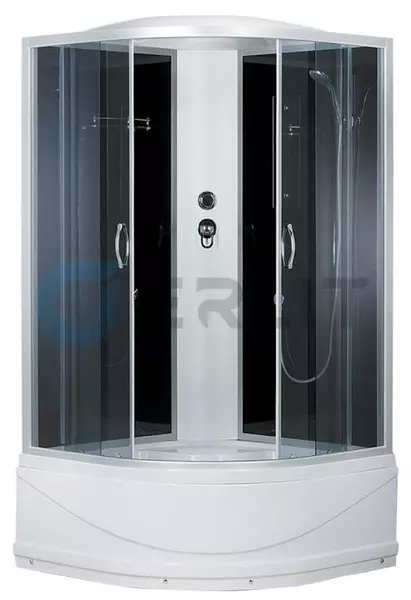 

Душевая кабина «Erlit» Comfort 80/80 высокий поддон тонированная/чёрная