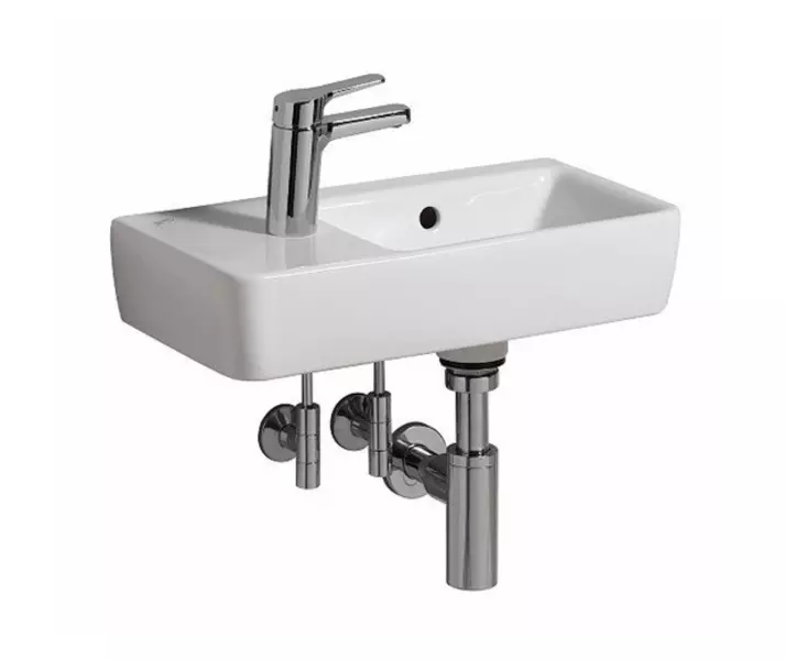 

Раковина «Geberit» Renova Compact 50/25 276350000 фарфоровая белая левая