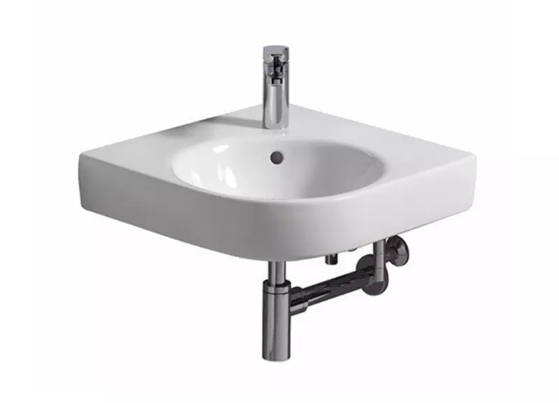 

Раковина угловая «Geberit» Renova 45/40 276132000 фарфоровая белая