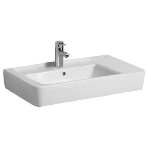 

Раковина «Geberit» Renova Plan 75/48 122180000 фарфоровая белая левая