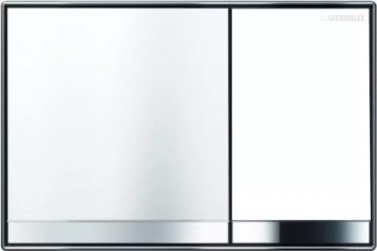 

Кнопка смыва «Geberit» Omega 60 115.081.SI.1 белое стекло