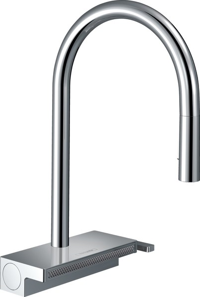 

Смеситель для кухонной мойки «Hansgrohe» Aquno Select M81 73831000 с выдвижным изливом хром