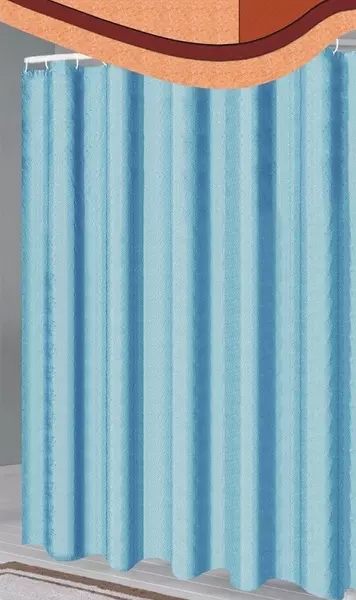 

Штора для ванной «Fora» Жаккард 180/180 голубая