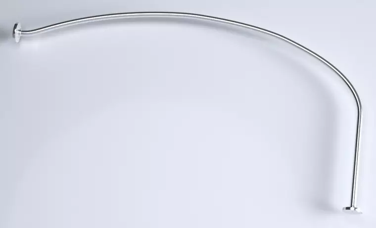 

Карниз для ванной «Marka One» Sirakusa 190/120 Г-образный на стену хром