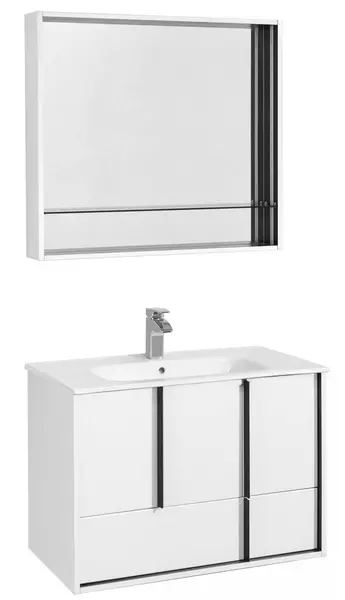 Мебель для ванной подвесная «Aquaton» Ривьера 80 белая - фото 1