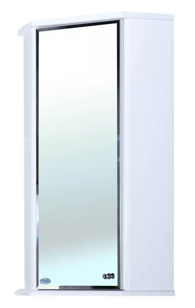 

Зеркальный шкаф «Bellezza» Лилия 34 без света угловой белый левый