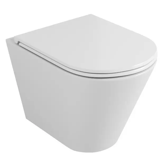 

Подвесной унитаз безободковый «Owl 1975» Vind Ruta-H белый с сиденьем дюропласт с микролифтом белое