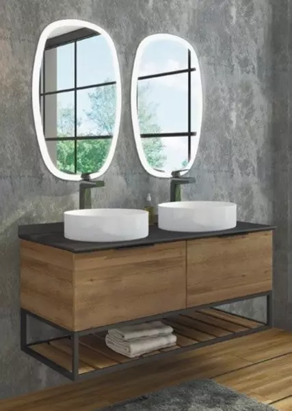 

Мебель для ванной подвесная «Comforty» Порто-120-2 дуб тёмно-коричневый