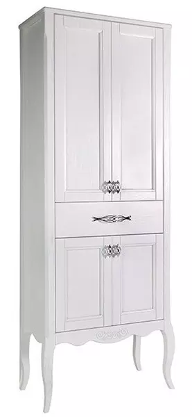 Шкаф «ASB-Woodline» Модерн 60 белый с патиной серебро
