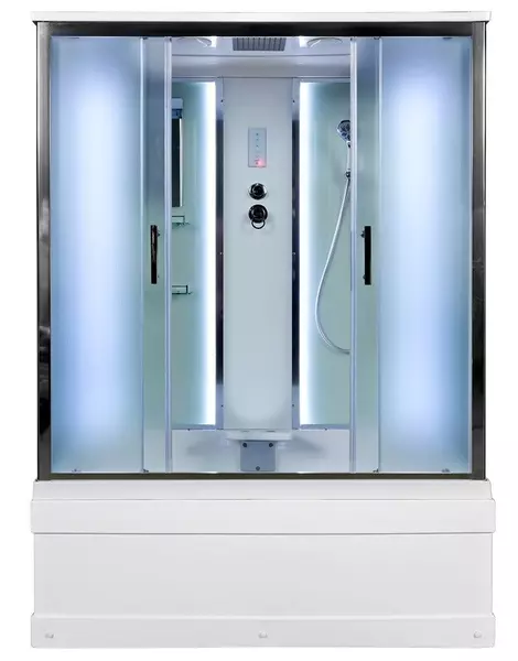 

Душевой бокс «Deto» EM-4516 LED 160/85 с ванной матовый/белый с электрикой