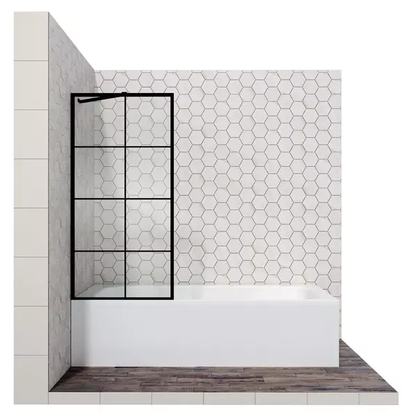 

Шторка на ванну стеклянная «Ambassador» Bath Screens Black 16041208 70/140 прозрачная универсальная