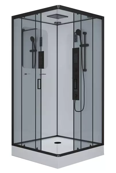 

Душевая кабина «Niagara» NG- 6901-01GQ BLACK 90/90 90/90 низкий поддон тонированная/белая с гидромассажем с электрикой