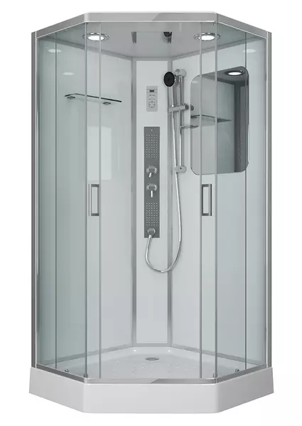 

Душевая кабина «Niagara» NG- 6002-01GD (04) 100/100 низкий поддон прозрачная/белая с гидромассажем с электрикой