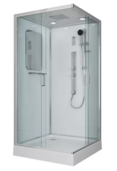 

Душевая кабина «Niagara» NG- 6001-01GQ (04) 90/90 низкий поддон прозрачная/белая с гидромассажем с электрикой