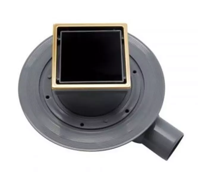 

Трап для душа «Pestan» Confluo Standard Dry 1 13000172 боковой выпуск Black Glass/Gold