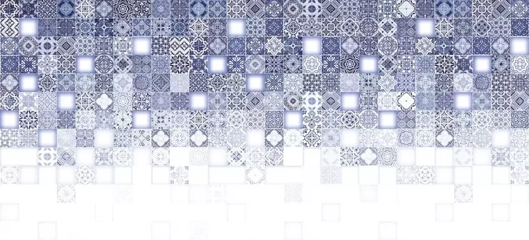 

Настенная плитка «Cersanit» Hammam blue 44x20 HAG451 бело-синий