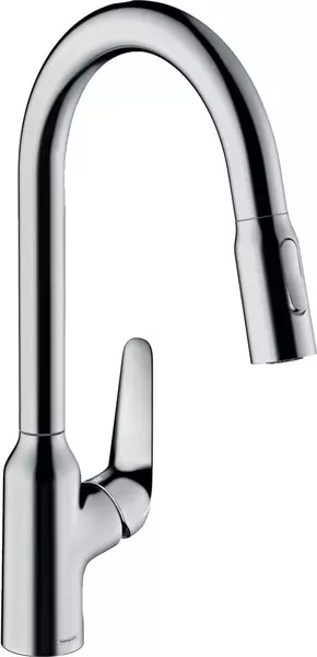 

Смеситель для кухонной мойки «Hansgrohe» Focus M42 71800000 с выдвижным изливом хром