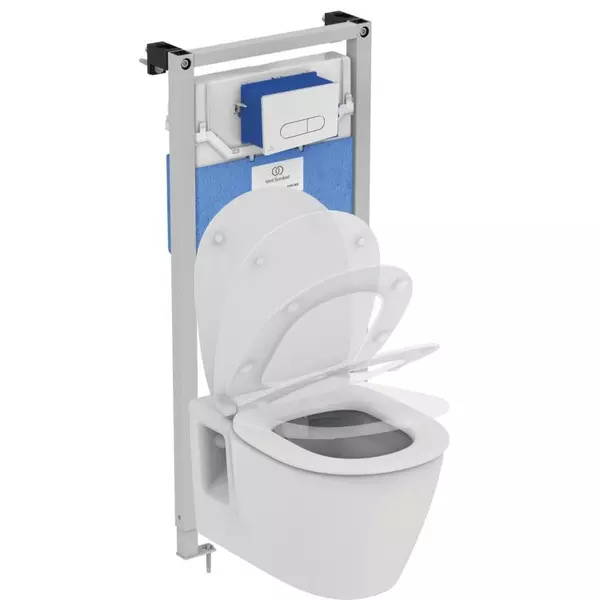 

Комплект инсталляция с унитазом, крышкой и кнопкой смыва «Ideal Standard» Prosys Connect PR211601 безободковый белый