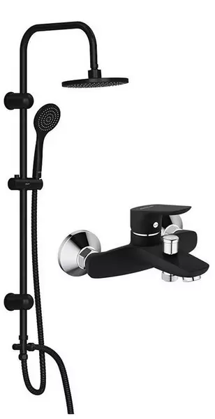 

Душевая система «Dorff» Comfort D0708010BL чёрная/хром