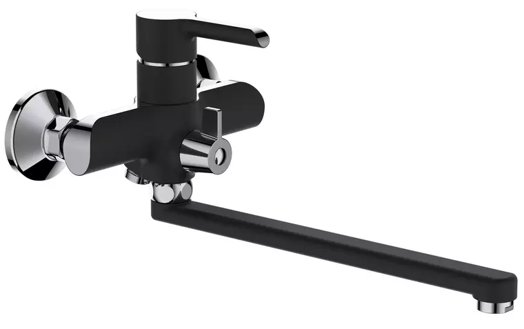 

Смеситель для ванны «Haiba» HB22805-7 чёрный/хром