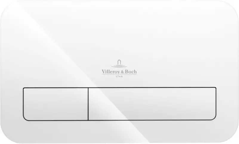 Кнопка смыва «Villeroy & Boch» ViConnect 922400RE стекло Glass Glossy White