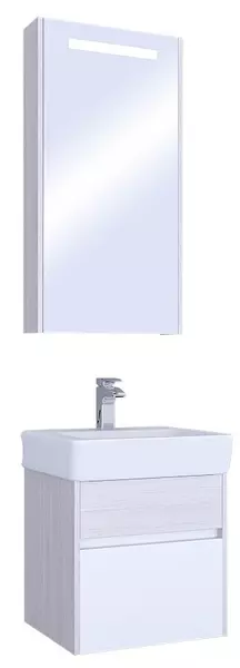 Мебель для ванной подвесная «Aquaton» Верди 50 белая/ясень фабрик - фото 1