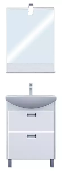 Мебель для ванной «Aquaton» Бекка 60 белая/дуб Сомерсет - фото 1