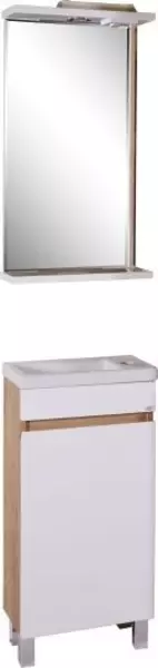 Мебель для ванной «ASB-Woodline» Марко 40 белая/дуб золотой